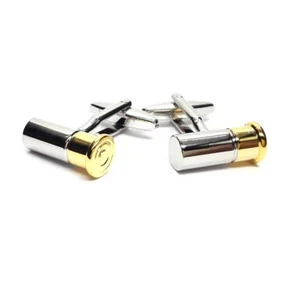 2 Tone Shotgun Shell Hunting/Shooting Cufflinks - Picture 1 of 1