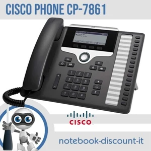 Cisco IP Phone 7861 CP-7861 Telefono VoIP PoE da Ufficio a Cornetta TESTATO - Imagen 1 de 5