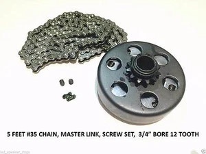 Predator 212cc 6.5HP Centrifugal Clutch 3/4" Bore 12 Tooth #35 Chain screw sets - Picture 1 of 1