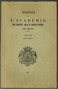 1969 - Memoiren der Akademie der Wissenschaften Kunst und schöne Briefe von Dijon - Bild 1 von 8