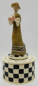 Kitchen Food Timer Mechanical 13.3cm Wood Carved TESTED WORKING Folk Art Egg - Picture 1 of 20