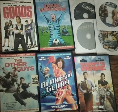Will Ferrell 8 DVD Lot The Other Guys Anchorman 2 Daddy's Home Blades Of Glory  - Image 1 of 4