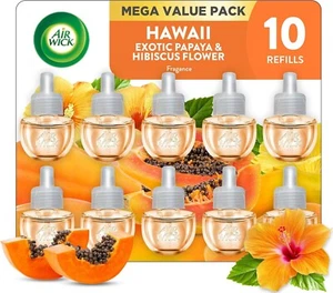 Air Wick Plug in Ricarica Olio Profumato, 10ct, Hawaii, Deodorante, Eco Friendly, - Foto 1 di 6