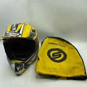 HJC CL-X4 Motocross Helmet Yellow, White & Black Size M. - Picture 1 of 12
