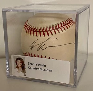Shania Twain signierte MLB AL Baseball Auto Country Musikerin Schauspielerin Kanada SELTEN - Bild 1 von 3