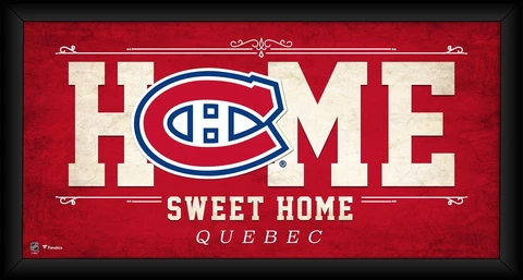 Montreal Canadiens Framed 10" x 20" Home Sweet Home Collage Cover