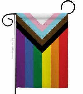 12X18 Progress Pride Garden Flag LGBT Support Rainbow LGBT HOUSE Yard Banner - Picture 1 of 2