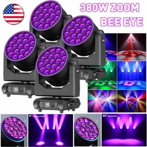 380 W RGBW occhio d'ape LED lavaggio zoom testa mobile fascio luce DJ festa palco DMX - Foto 1 di 22