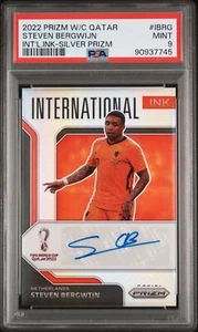 2022 Panini Prizm World Cup International Ink #IBRG Steven Bergwijn /25 PSA 9 - Picture 1 of 2