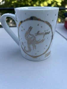Coffee Cup Mug Scorpio Zodiac Sign Passionate/Secretive Gold - Picture 1 of 5