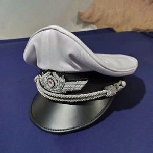 WW2 DEUTSCHE LUFTWAFFE OFFIZIERE SOMMER SCHIRMMÜTZE - WEISS - Bild 1 von 5
