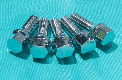 Chrome Mercedes Benz Wheel Rim Lug Bolts 380SL 500SEL 65133 set of 20 12x1.5x28 - Image 1 of 4