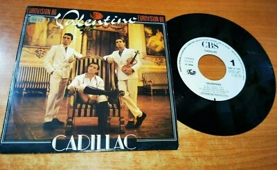 CADILLAC Valentino 7" SPANISH PROMO SINGLE VINYL EUROVISION SPAIN 1986 VERY RARE - Image 1 of 2