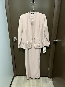 Langes Damenkleid Größe 10 Malas New York Dusty Rose mit Blazer Jacke neu mit Etikett 1714 - Bild 1 von 5
