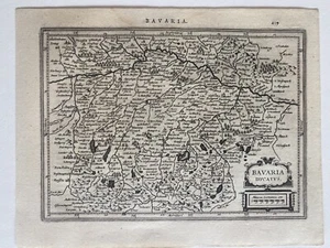 ANTIQUE MAP of Germany BAVARIA DUCATUS by Mercator, c. 1628 - Picture 1 of 3
