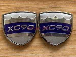2 piezas para maletero trasero emblema lateral calcomanía insignia de metal XC90 plateado - Imagen 1 de 7