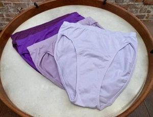 Set of 4 Rhonda Shear Purple Haze Mix Seamless Ahh Brief Panties L New - Picture 1 of 4