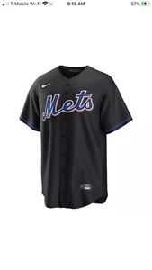 Maglietta alternativa nera Nike New York Mets nuova con etichette da uomo taglia XL autentica $115 - Foto 1 di 9