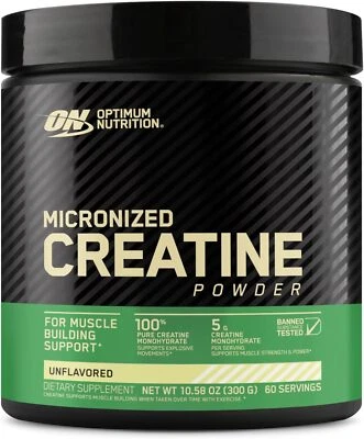 Optimum Nutrition, Creatina Micronizada Monohidrato en Polvo, 5000mg, Sin Sabor Foto 1 de 4