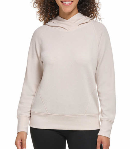 OFF WHITE NUOVA felpa con cappuccio da donna leggera testurizzata Marc New York taglia small