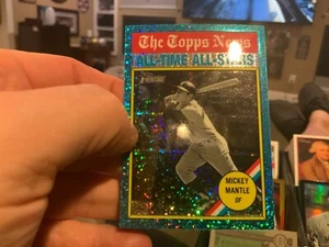 Topps Heritage 2025 cromo azul claro brillo 349 Mickey Mantle New York Yankees - Imagen 1 de 1