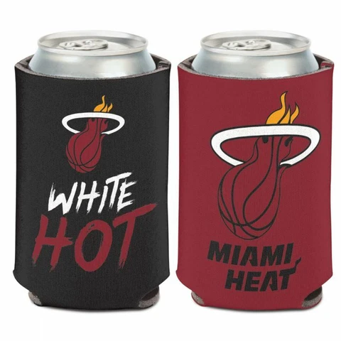 MIAMI HEAT WHITE HOT SOFT FOAM CAN BOTTLE COOZIE KOOZIE COOLER NBA LICENSED Cover
