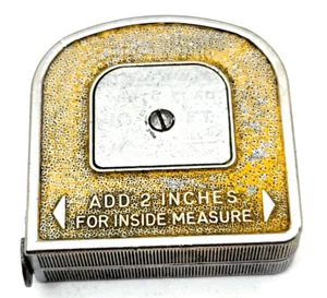 Vintage Lufkin Measuring Tape Metal (White Clad 252) 10 FT Feet U.S.A. (J15) - Picture 1 of 7