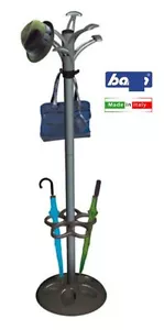APPENDIABITI CON PORTAOMBRELLI FLOW ANTRACITE PORTA ABITI PIANTANA BAMA 4 2025 - Foto 1 di 2