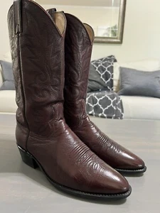 Dan Post Oxblood Dark Cherry Leather Western Cowboy Boots Men’s 10.5 D - Picture 1 of 14