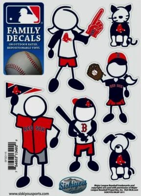 Boston Red Sox Outdoor Rated Vinyl Family Decals MLB Licensed Baseball - Image 1 of 3