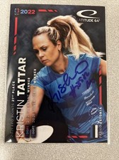 2022 DGPT Disc Golf Trading Card #21 Kristin Tattar  Signed Auto Rookie