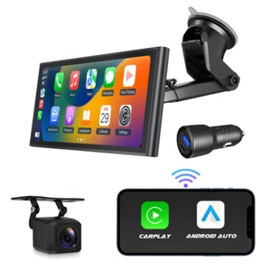 Portable Wireless Android Auto CarPlay 10.26" IPS Screen Car Stereo Radio 4K DVR - Picture 1 of 18