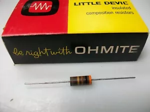 OHMITE 300 OHM 2 WATT CARBON COMP. RESISTOR - Picture 1 of 2