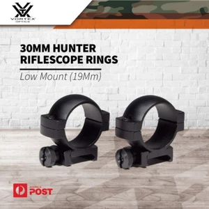 Vortex Hunter Rifle Scope Rings 30mm Tubes Black Low Height Weaver / Pic Mount - Picture 1 of 3