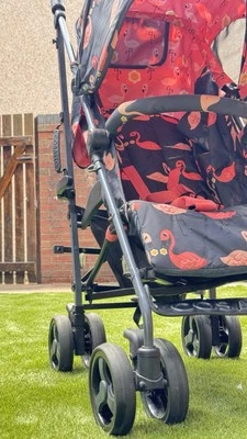 Cosatto Supa 3 pushchair Pretty Flamingo with footmuff and raincover 0+ - Image 1 of 4