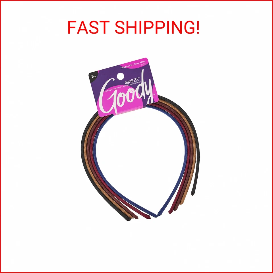 Goody Classics Headband 5 Ct Shoe String Fabric