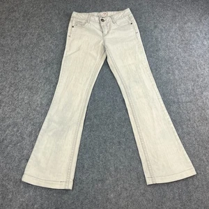 Pantalones de mezclilla para mujer 7 Seven Bootcut acampanados 27 29 Reino Unido 8 gris piedra tiro bajo Y2K - Imagen 1 de 13