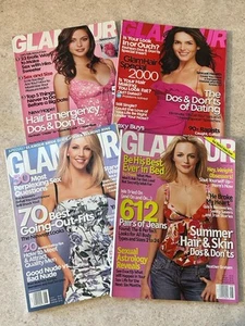 Vintage GLAMOUR Magazine Lot of 4 ~VINTAGE 2000-2003 Excellent Cond ~ SEX Chat - Picture 1 of 3