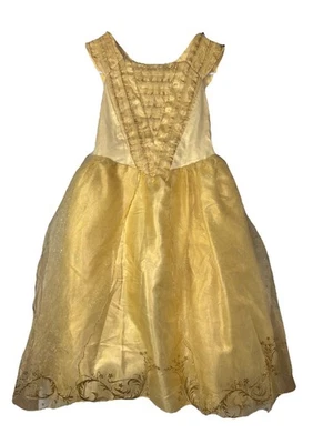 DISNEY STORE PRINCESS BELLE KIDS GOWN YELLOW DRESS HALLOWEEN COSTUME 5/6 On Sale - Image 1 of 4