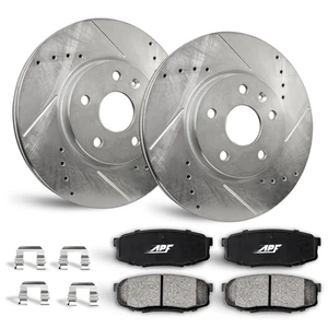 Rotores de freno delanteros taladro/ranura de zinc + pastillas de cerámica para Toyota Solara 1999-2003 - Imagen 1 de 9