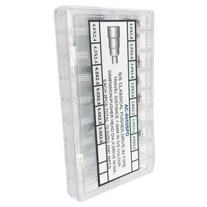 Stainless Steel Silver Classical Drive in Watch Pusher Button Crown Set 26Pcs - Picture 1 of 11