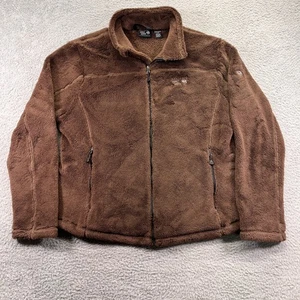 Mountain Hardwear Fleece Jacket Womens XL Brown Full Zip Monkey Man Outdoor - Picture 1 of 12
