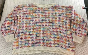 &Merci Women's Multicolor Knit Oversize Sweater Sz M - Picture 1 of 20
