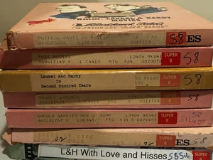 Super-8 Silent Lot of 7 LAUREL & HARDY  Blackhawk Films in orig boxes - Bild 1 von 21