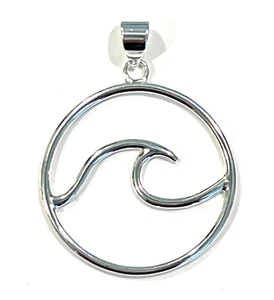 Colgante Conmemorario de Plata Esterlina Wave Beach Tema NUEVO - Imagen 1 de 8