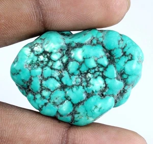 136,95 ct natürlicher Arizona blauer Türkis 39 x 28 mm Edelstein grobes Exemplar - Bild 1 von 6
