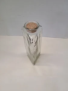 Triangle Glass Jar Apothecary Style Cork Top - Picture 1 of 8