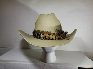 Stetson 4X Chapeau de cowboy feutre castor taille 7 1/8 gris bord 4 pouces avec boîte d'origine - Photo 1/14