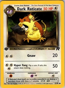 Dark Raticate 51/82 Team Rocket Pokemon TCG NM First Edition - Bild 1 von 2