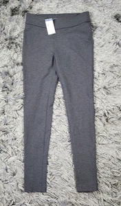 Lauren Ralph Lauren Pants Womens Small Gray Charcoal Heather Slim Ponte Logo NWT - Picture 1 of 17